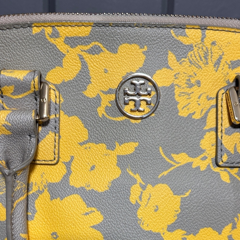 Tory Burch Yellow Dome Floral Satchel - Picture 2 of 16